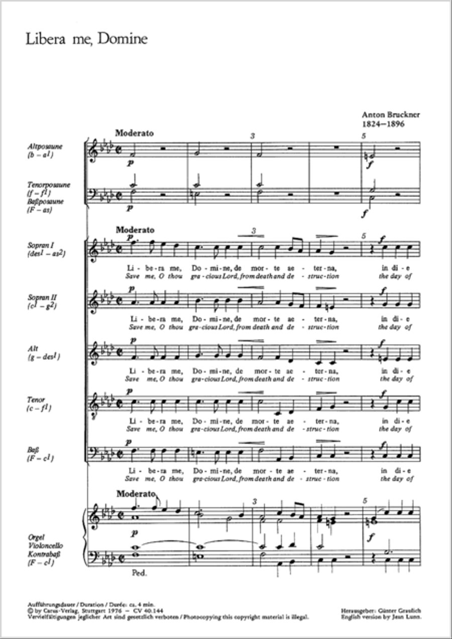 Save me, O thou gracious Lord (Libera me, Domine) SSATB scores gallery preview page 14