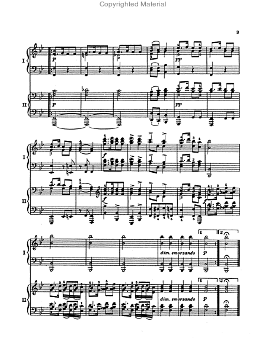 Variations on a Theme by Haydn, Op. 56b Piano Duet scores gallery preview page 3