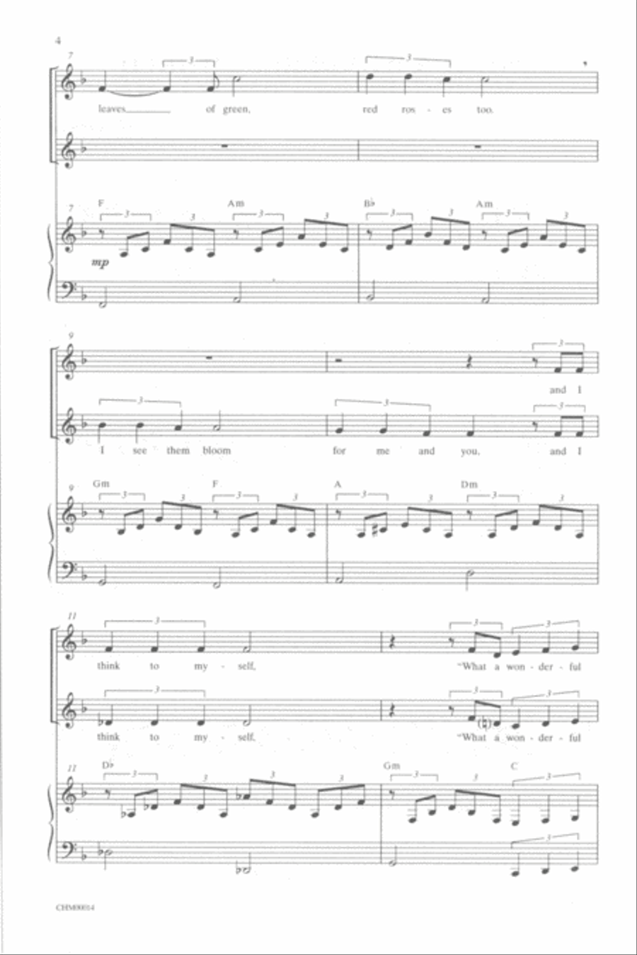 What a Wonderful World 2-Part scores gallery preview page 3