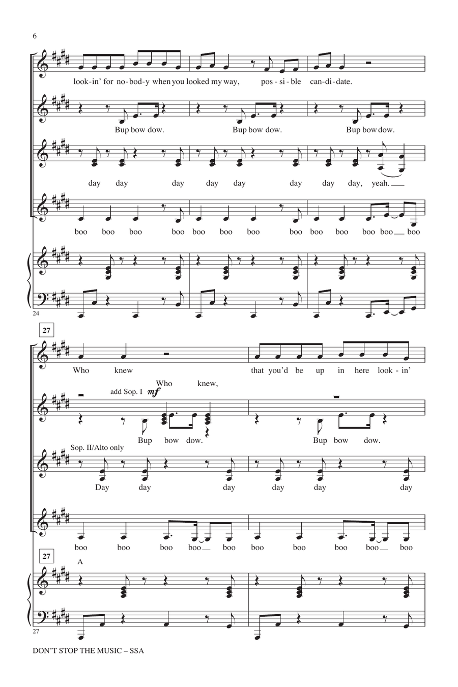 Don't Stop The Music SSA scores gallery preview page 5