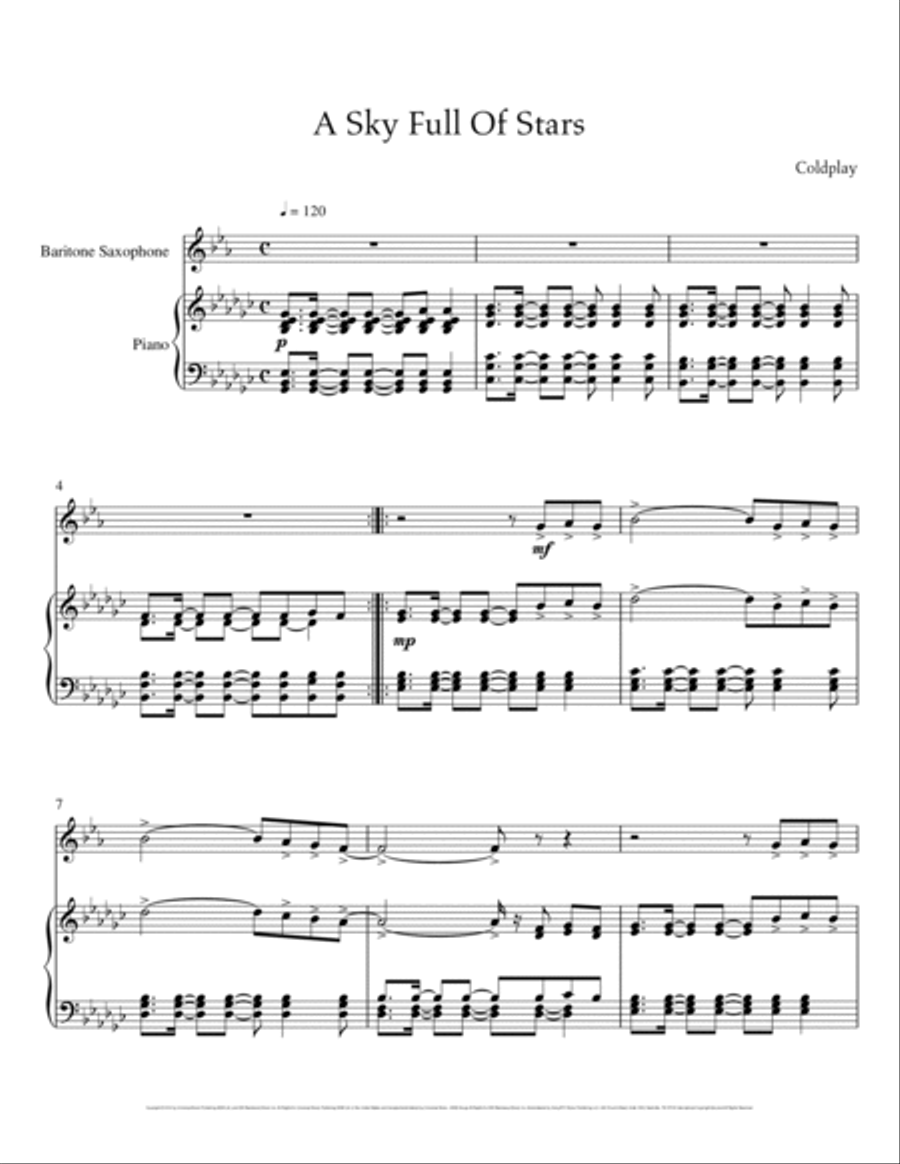 A Sky Full Of Stars Small Ensemble scores gallery preview page 2