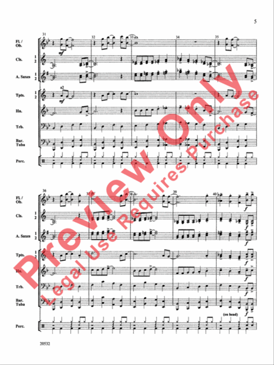 Big Band Bop Concert Band scores gallery preview page 6
