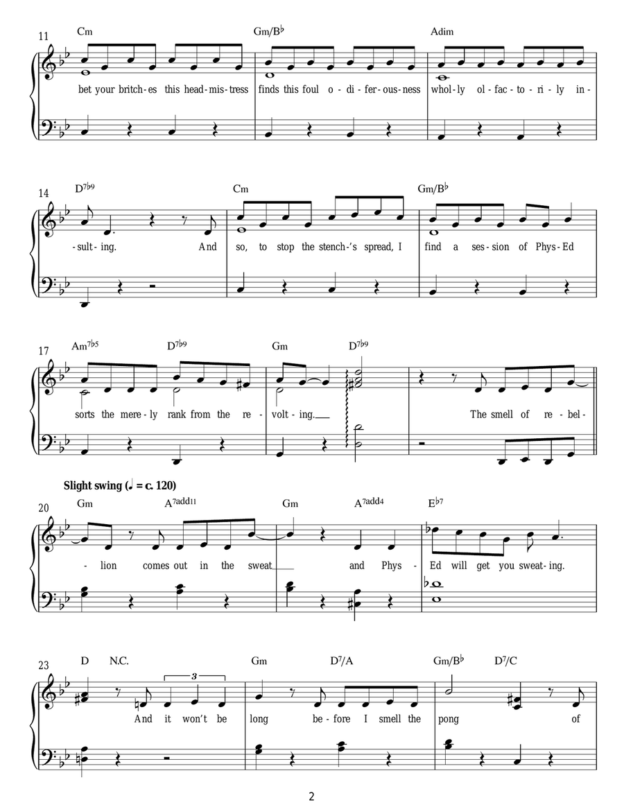 The Smell Of Rebellion ('From Matilda The Musical') Easy Piano scores gallery preview page 2