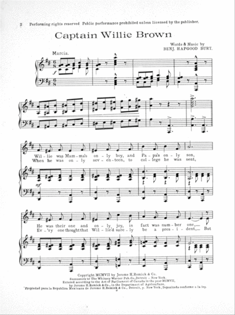 Captain Willie Brown Voice scores gallery preview page 2