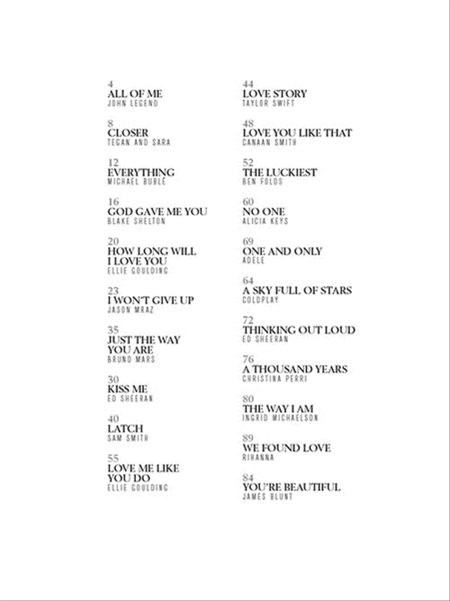 The Modern Wedding Collection Piano Solo scores gallery preview page 2