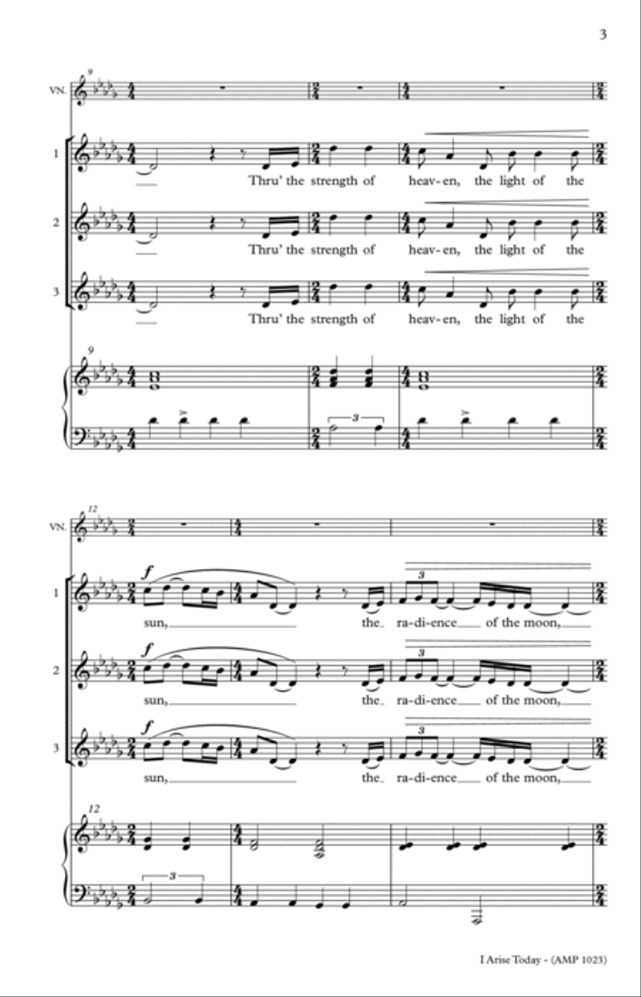 I Arise Today 3-Part scores gallery preview page 9