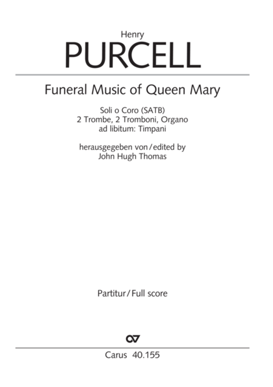 Funeral music of Queen Mary