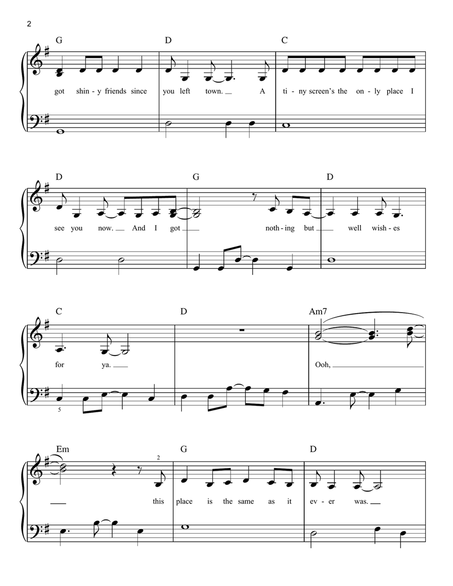 dorothea Easy Piano scores gallery preview page 2