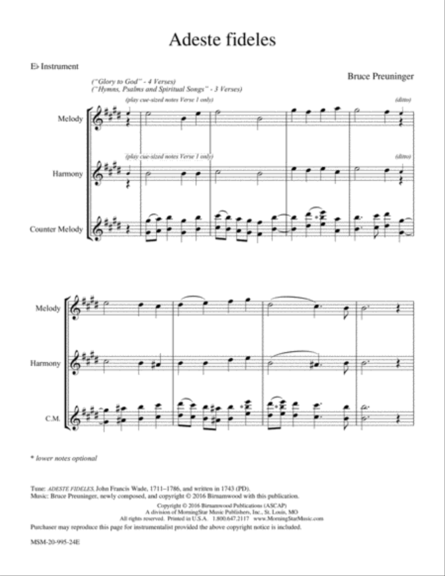 Adeste fideles Piano and Keyboard scores gallery preview page 5