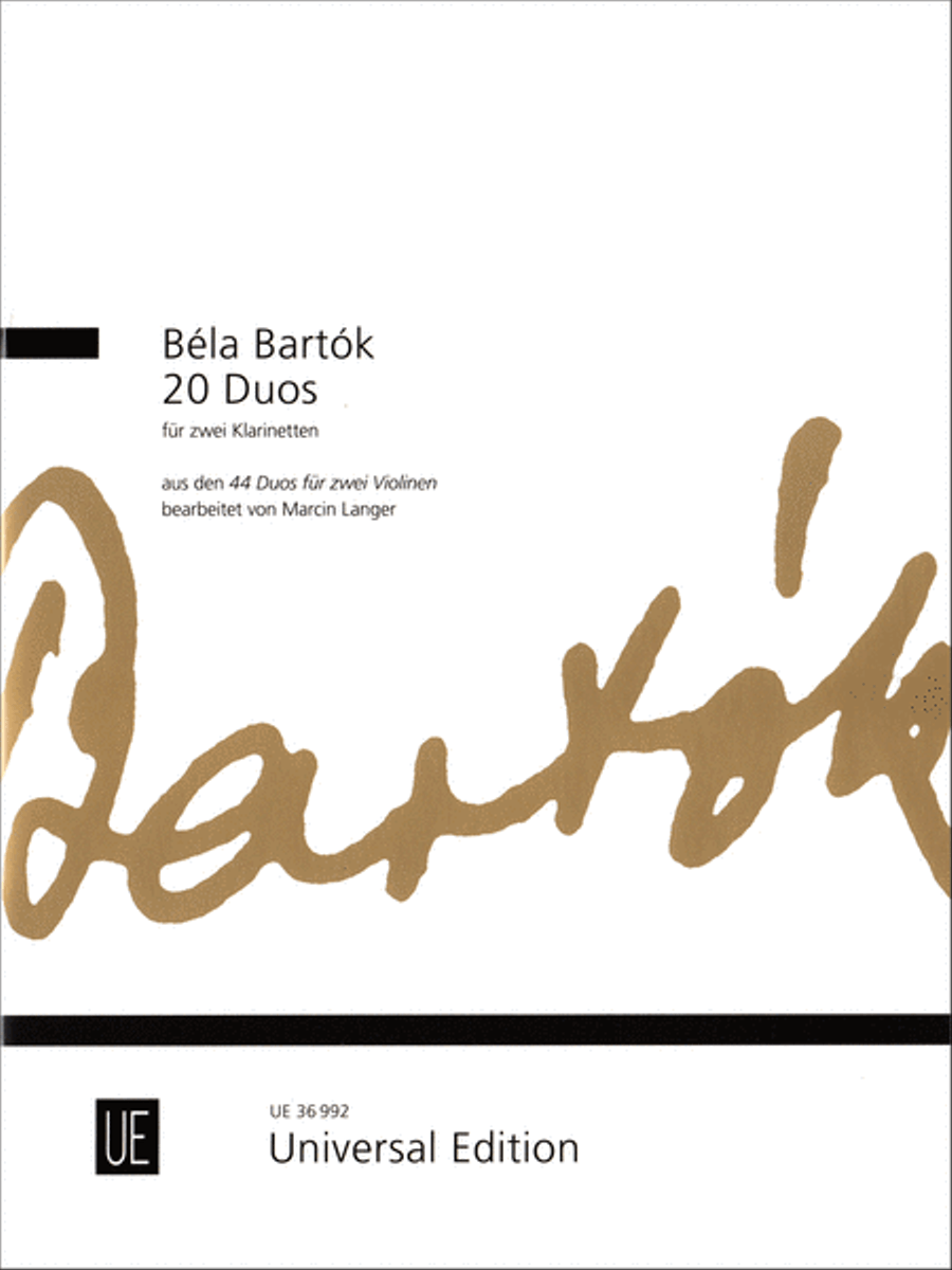 20 Duos by Bela Bartok Chamber Music - Sheet Music