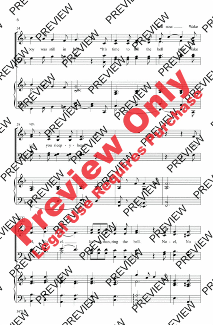 Jonathan's Bell Carol 4-Part scores gallery preview page 6