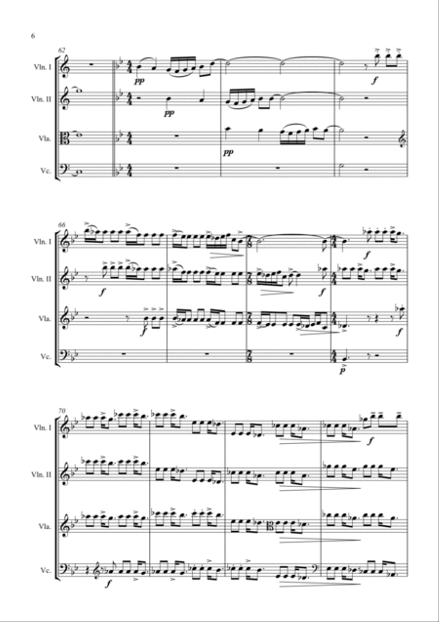 The Prophet's Song The Prophet's Song String Quartet scores gallery preview page 6