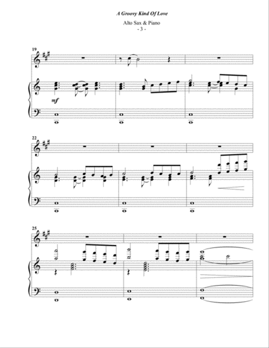 A Groovy Kind Of Love Alto Saxophone scores gallery preview page 3