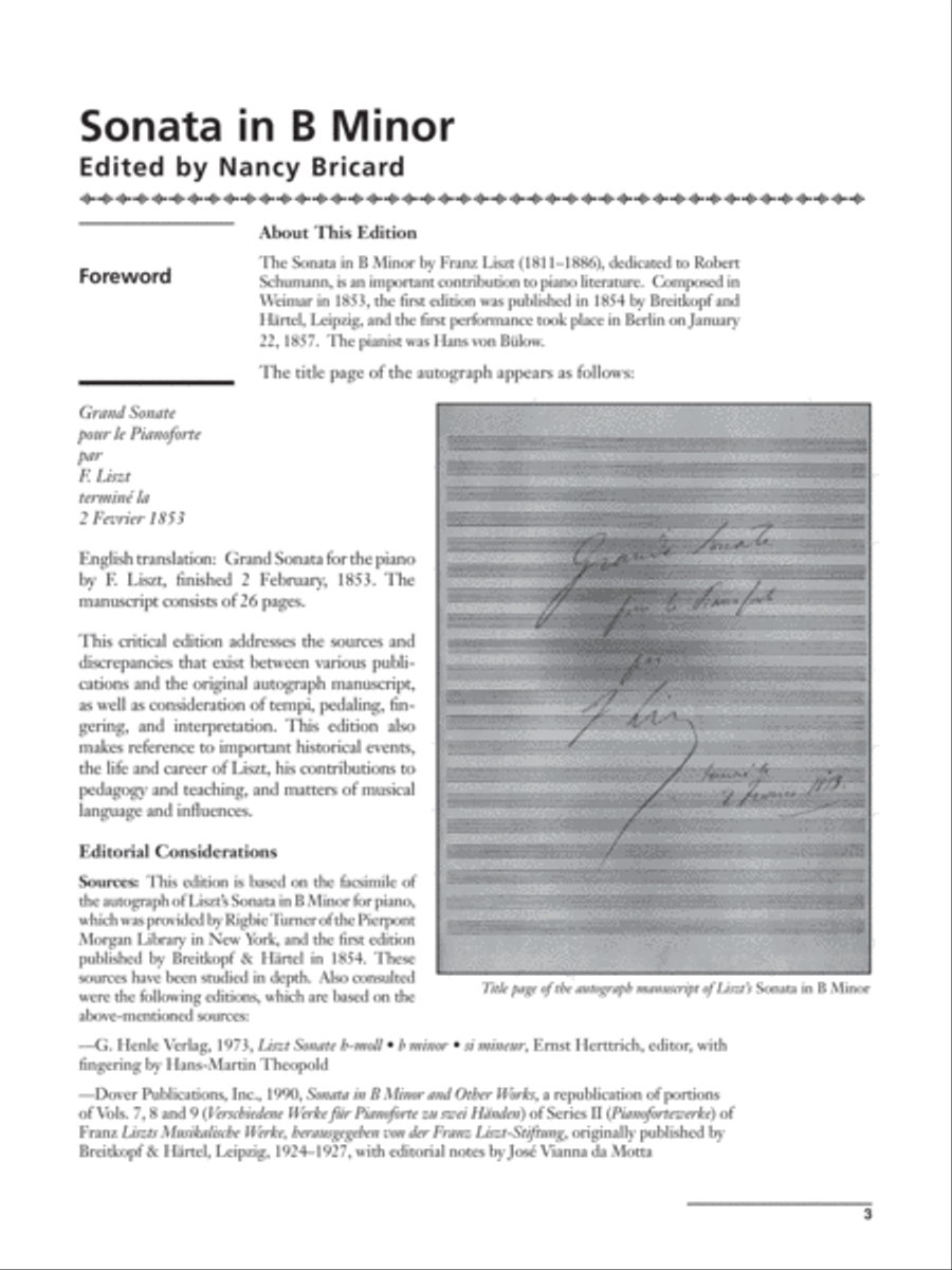 Liszt -- Sonata in B Minor Piano Solo scores gallery preview page 2