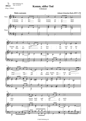 Komm susser Tod, BWV 478 (G minor)