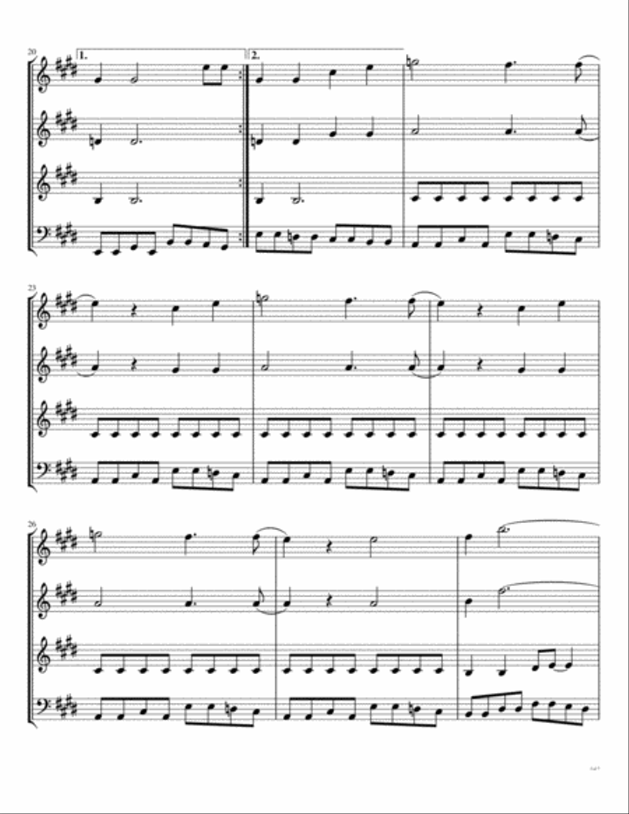 I Saw Her Standing There Woodwind Quartet scores gallery preview page 4