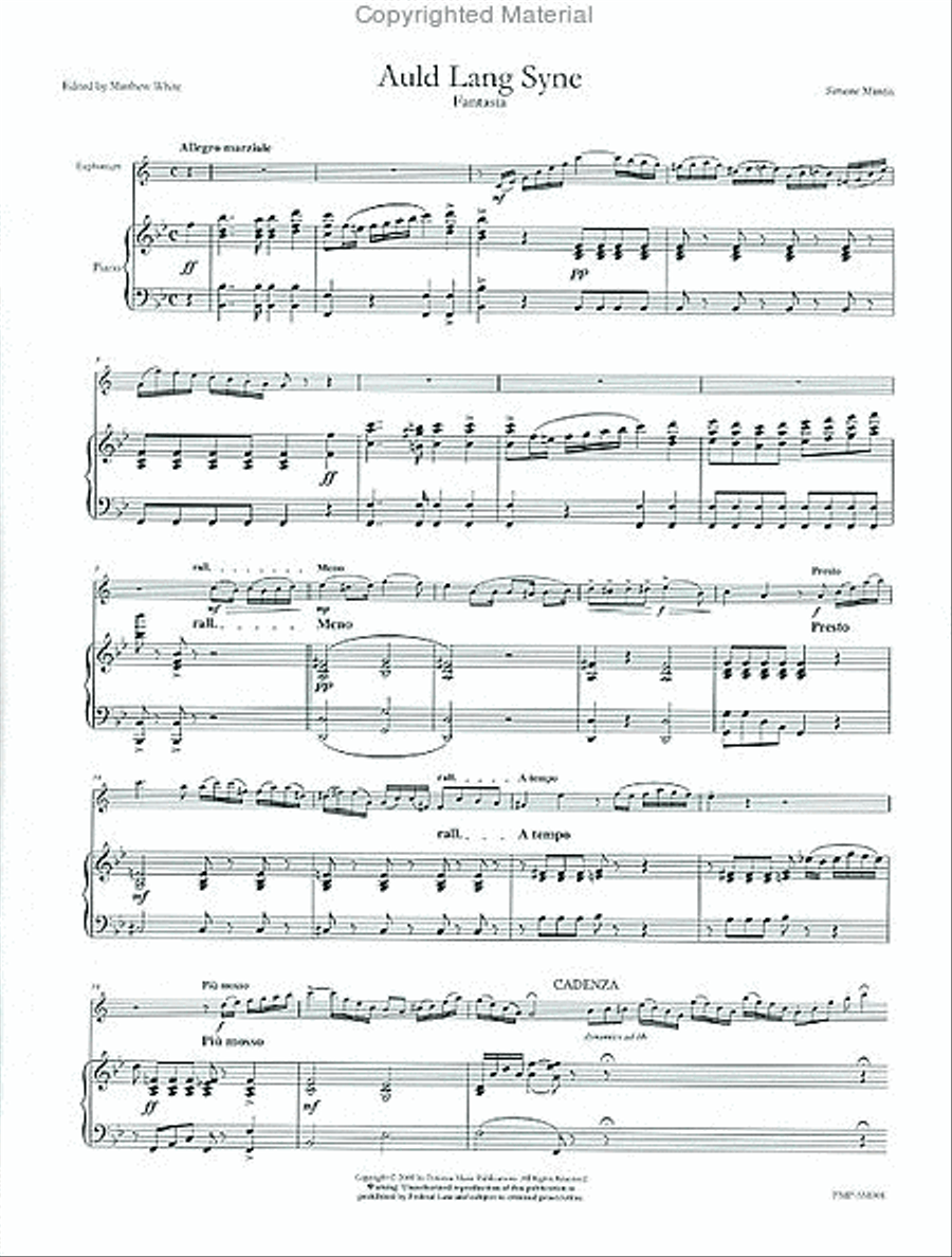 Auld Lang Syne Euphonium scores gallery preview page 2