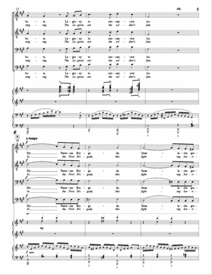 Three Polish War Songs (TTBB) TTBB scores gallery preview page 4