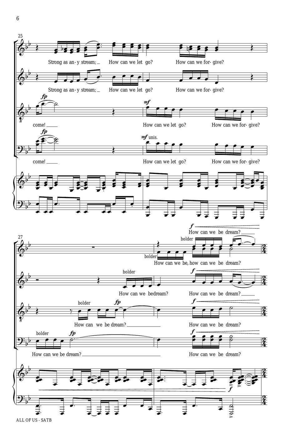All Of Us 4-Part scores gallery preview page 6