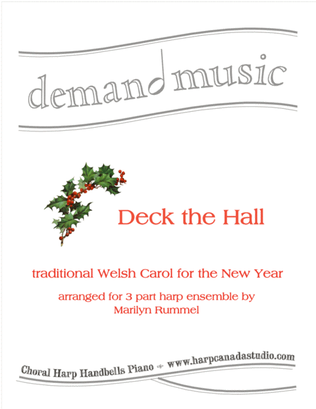 Deck the Hall with Boughs of Holly - 3 part harp ensemble