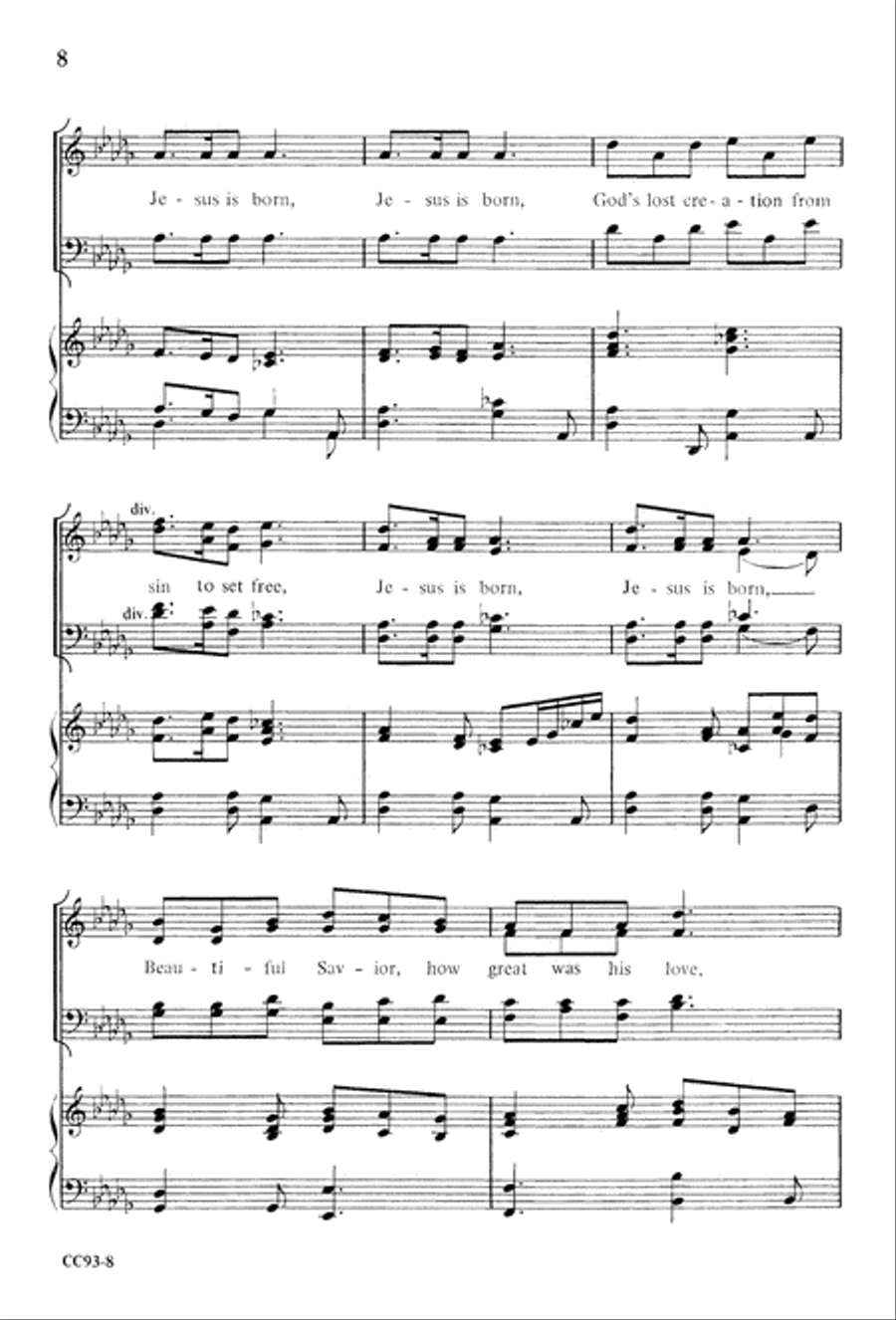 Jesus Is Born Jesus Is Born 4-Part scores gallery preview page 10