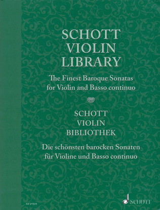 Book cover for Schott Violin Library - The Finest Baroque Sonatas