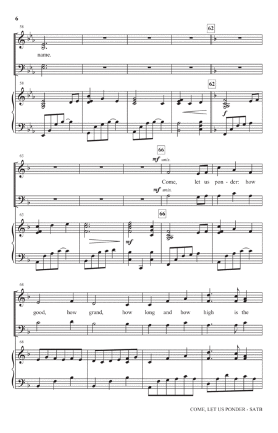 Come, Let Us Ponder Come, Let Us Ponder 4-Part scores gallery preview page 5