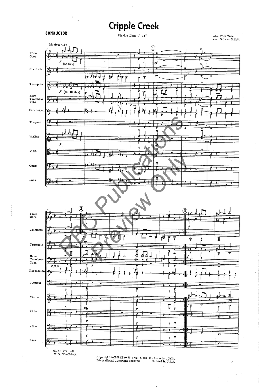 Cripple Creek Full Orchestra scores gallery preview page 3
