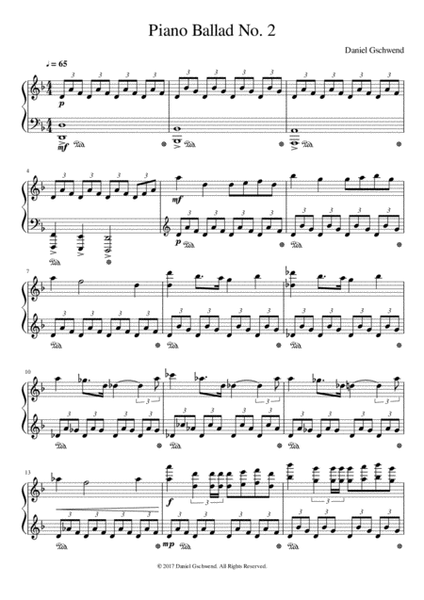 Piano Ballad No. 2 for Easy Piano image number null