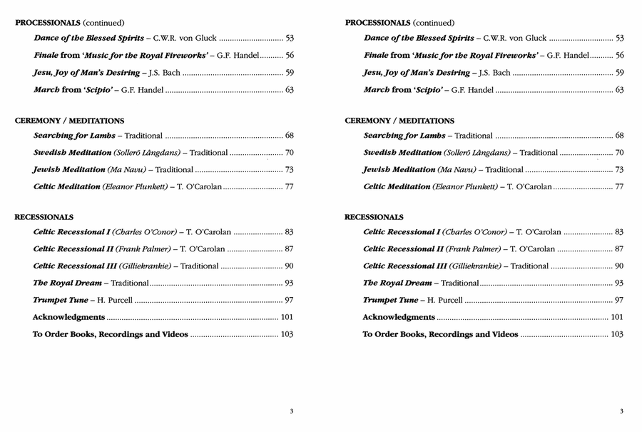 Wedding Music for the Lever Harp Pedal Harp scores gallery preview page 4
