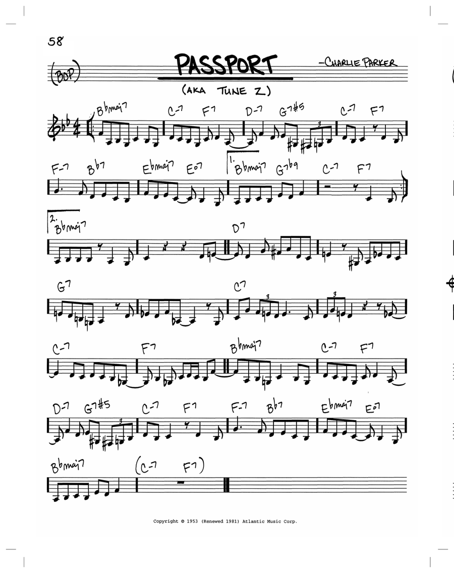 Passport Passport C Instrument scores gallery preview page 1