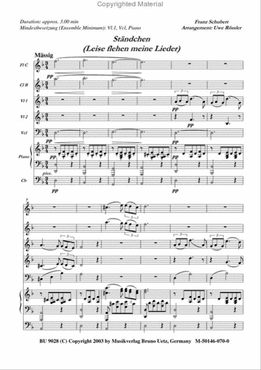Standchen Clarinet scores gallery preview page 2