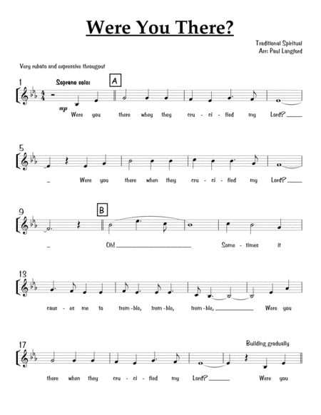 Were You There? - SATB acappella image number null