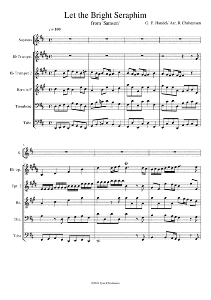 Let the Bright Seraphim Small Ensemble scores gallery preview page 3