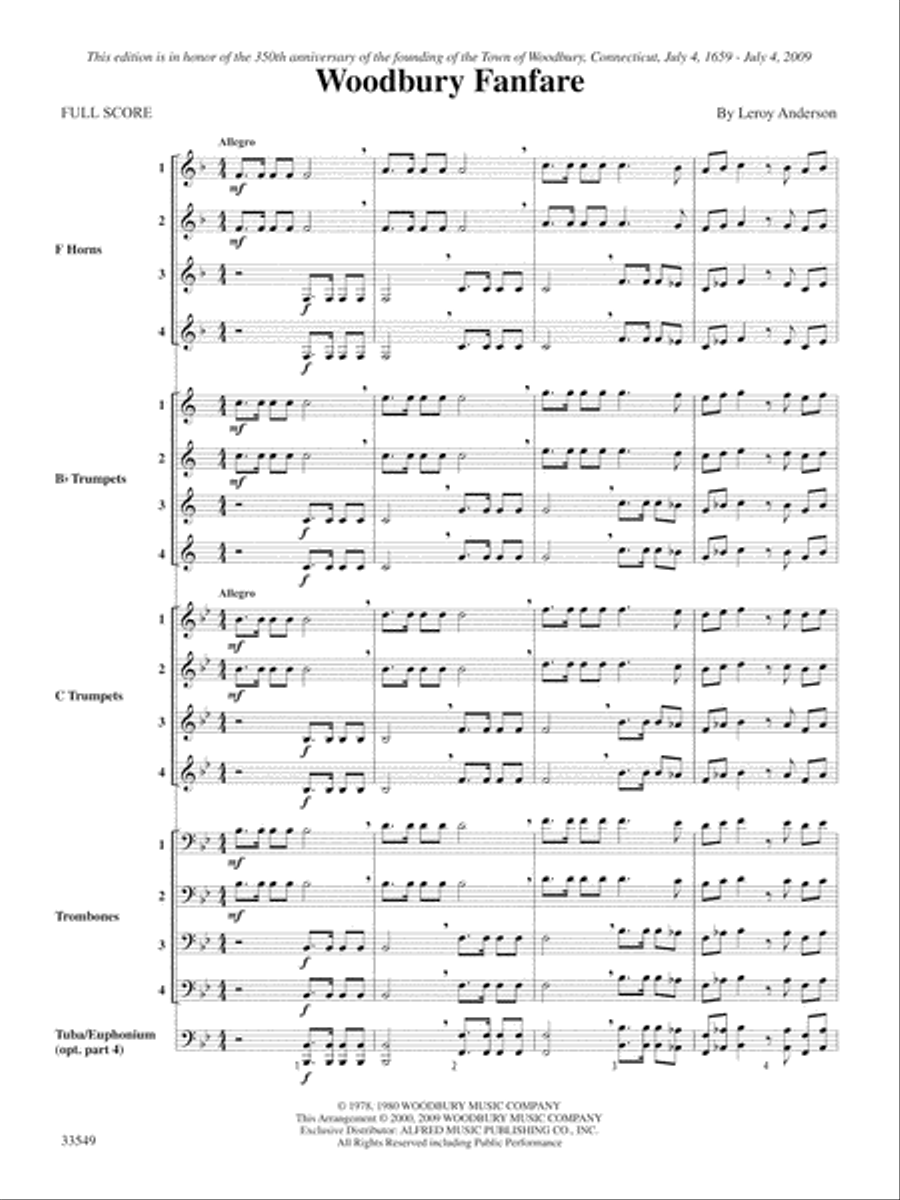Woodbury Fanfare Woodbury Fanfare 4-Part scores gallery preview page 2