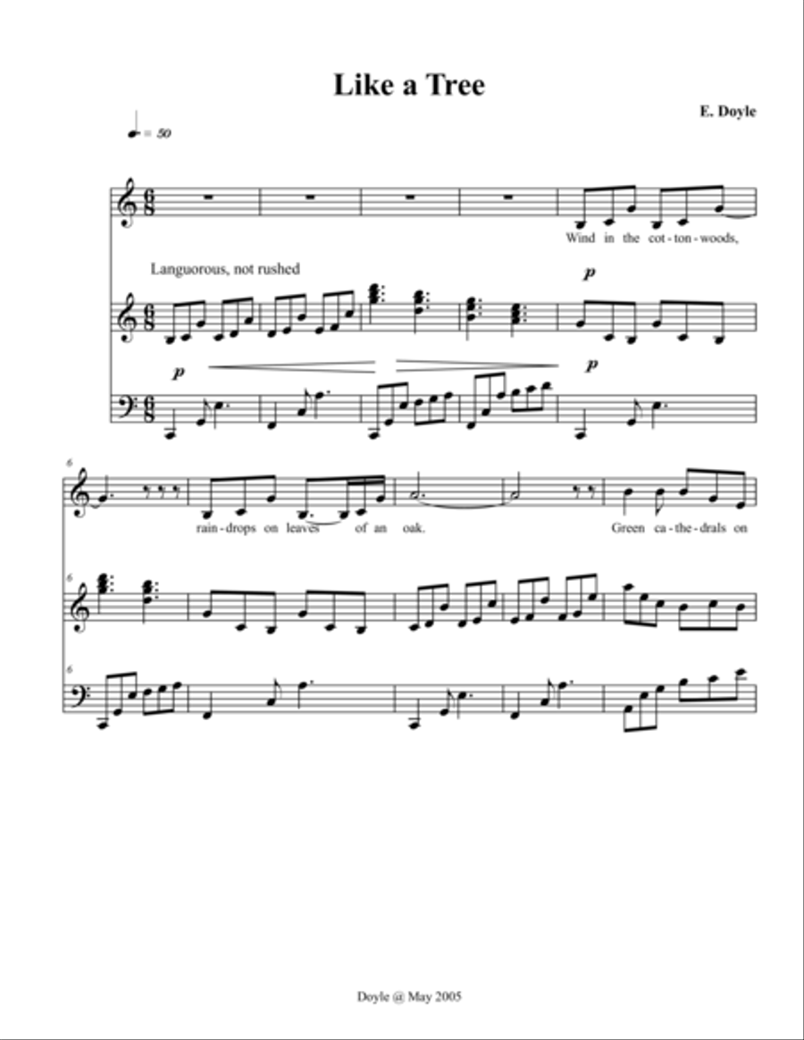 Like a Tree Voice scores gallery preview page 1