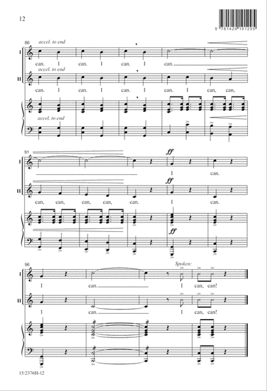 I Can, Can! 2-Part scores gallery preview page 12