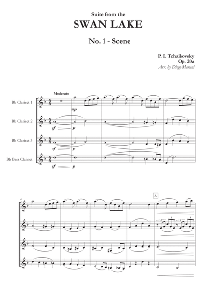 Swan Lake Suite for Clarinet Quartet - Part 1 image number null