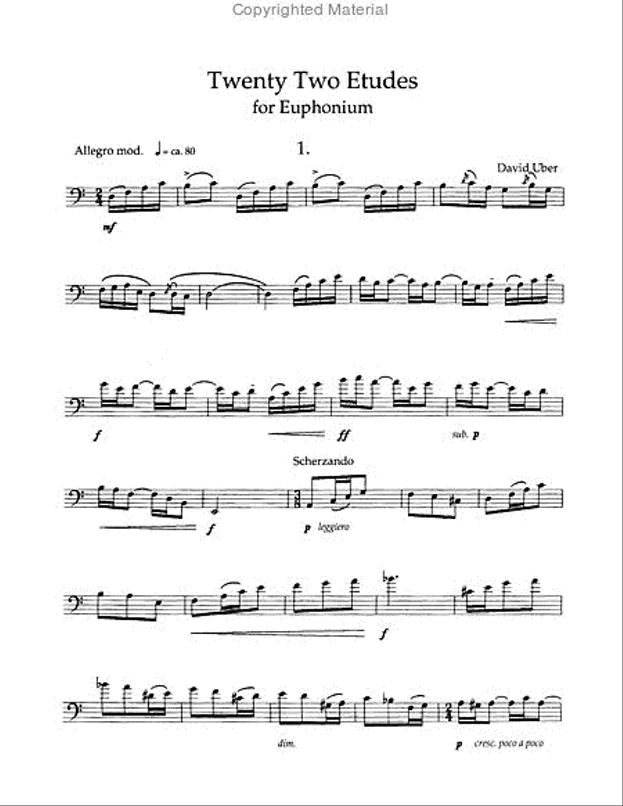 Twenty-Two Etudes Euphonium scores gallery preview page 2