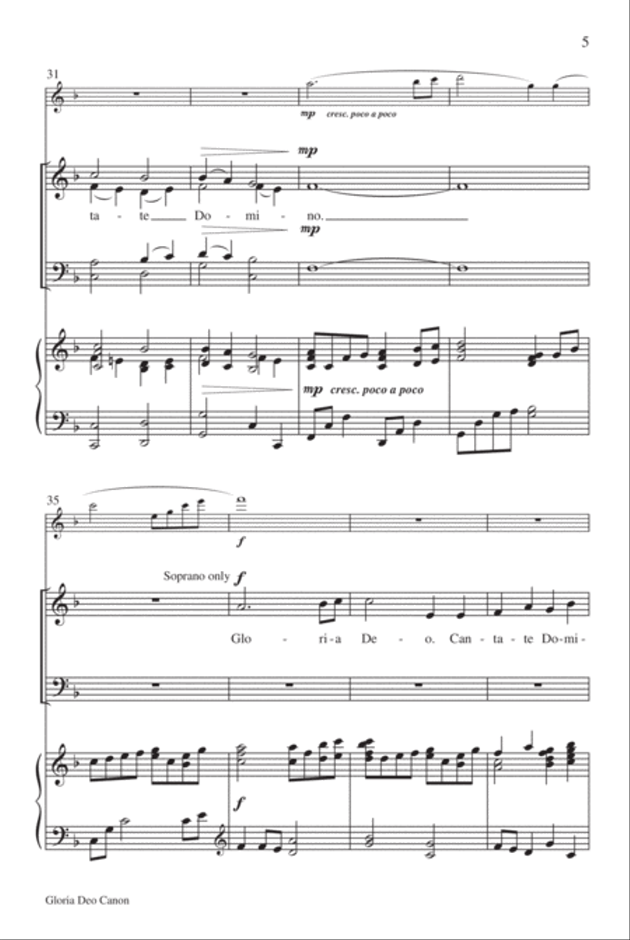 Gloria Deo Canon 4-Part scores gallery preview page 6