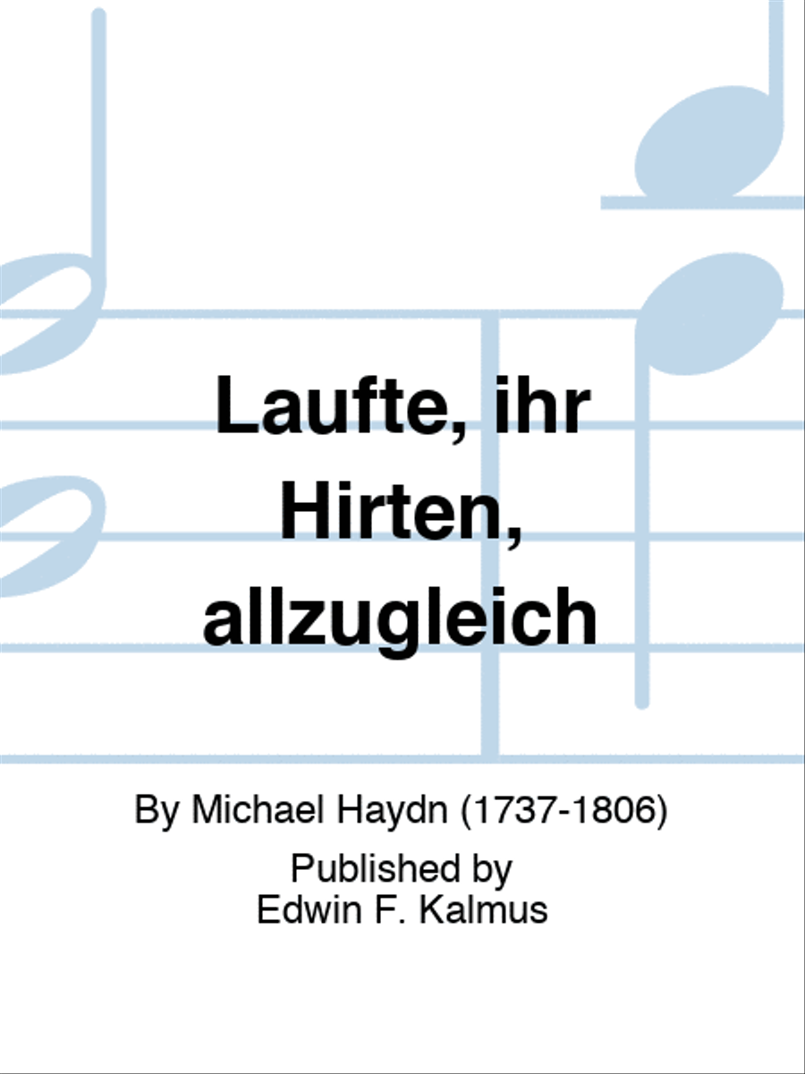 Laufte, ihr Hirten, allzugleich Choir scores gallery preview page 1