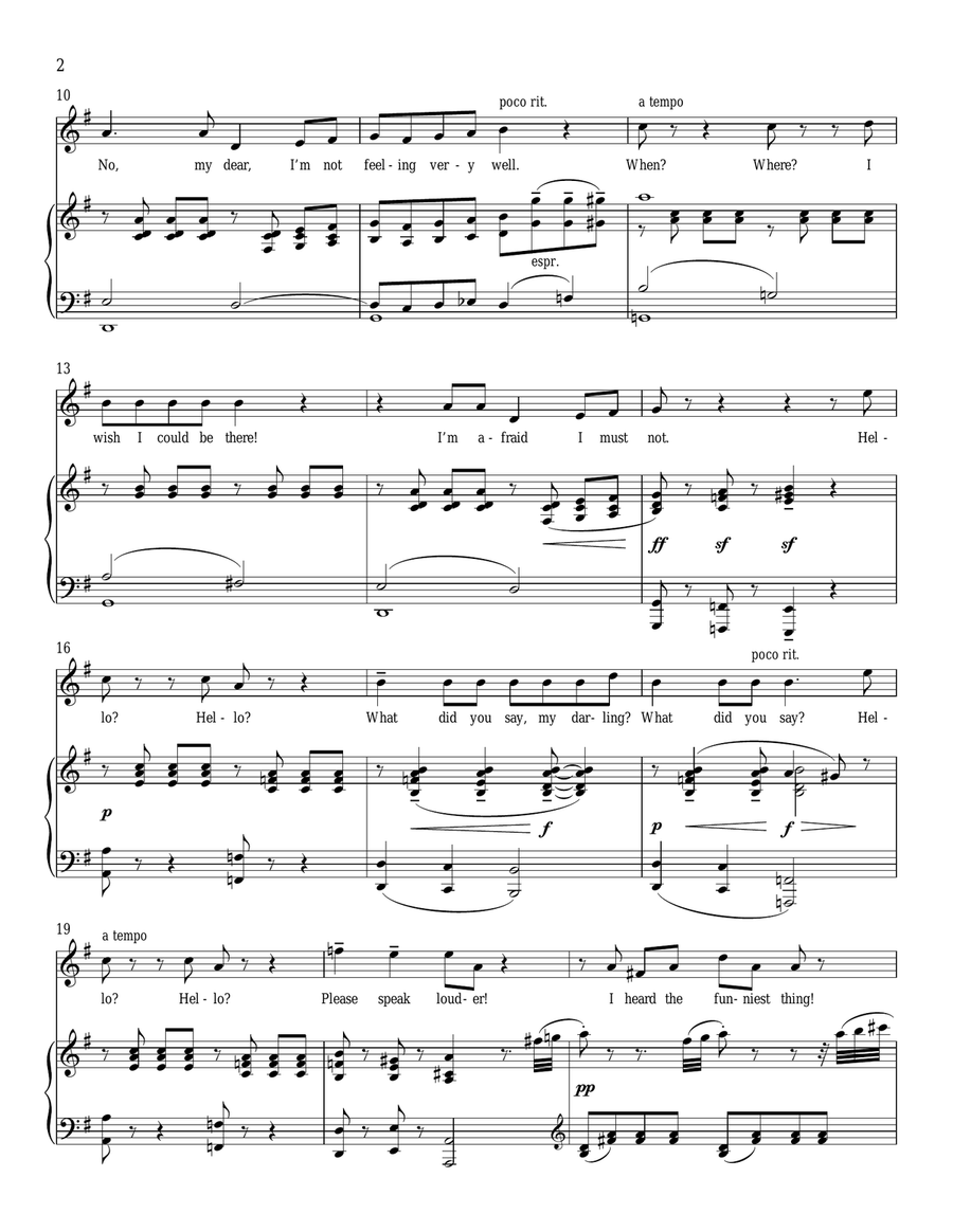 Hello! Oh, Margaret, It's You Piano, Vocal scores gallery preview page 2