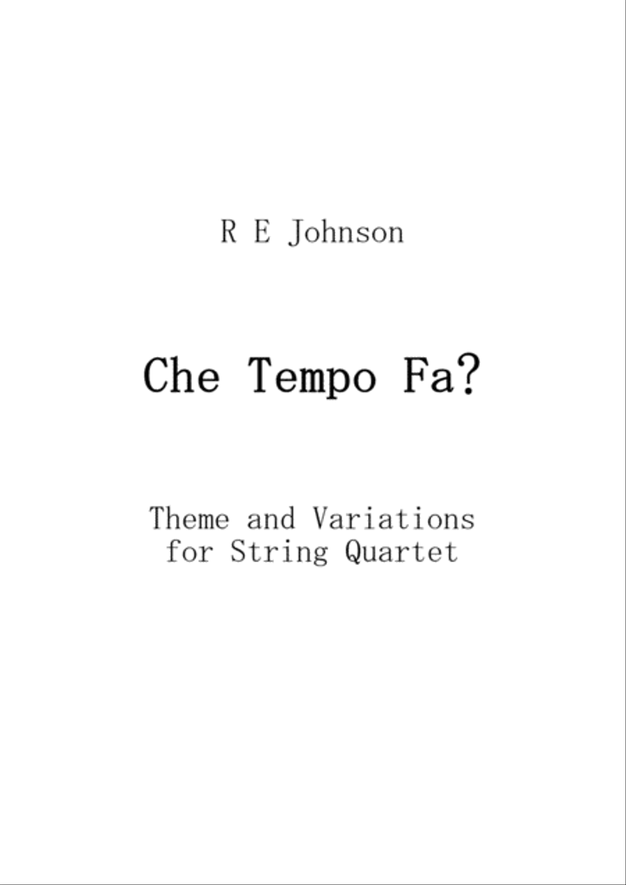 Che Tempo Fa? Che Tempo Fa? String Quartet scores gallery preview page 1