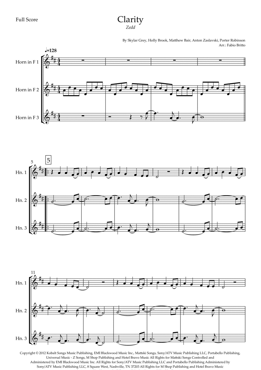Clarity Clarity Brass Ensemble scores gallery preview page 1