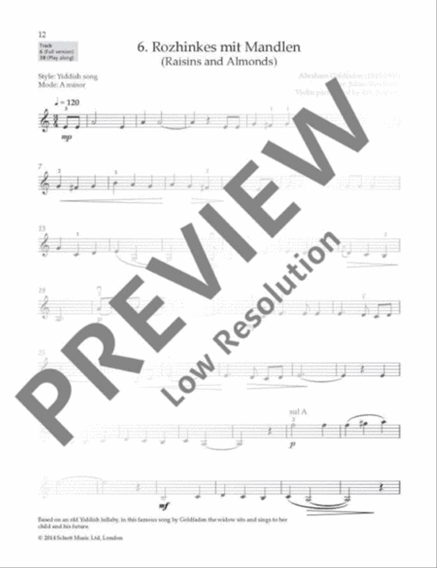 Klezmer Fiddle Tunes Violin Solo scores gallery preview page 13