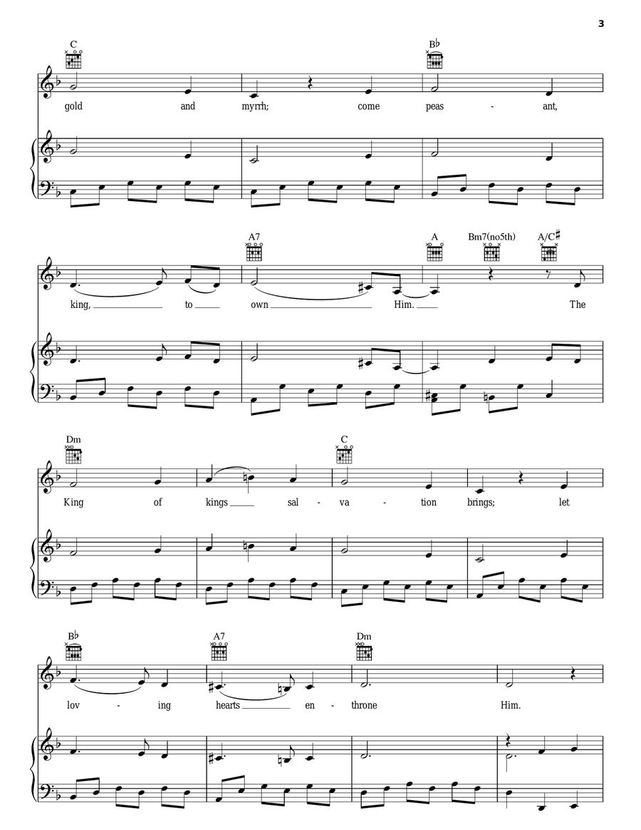 What Child Is This? Piano, Vocal, Guitar scores gallery preview page 3
