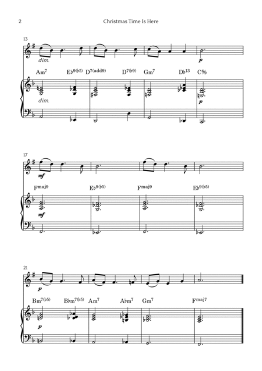 Christmas Time Is Here B-Flat Trumpet scores gallery preview page 2