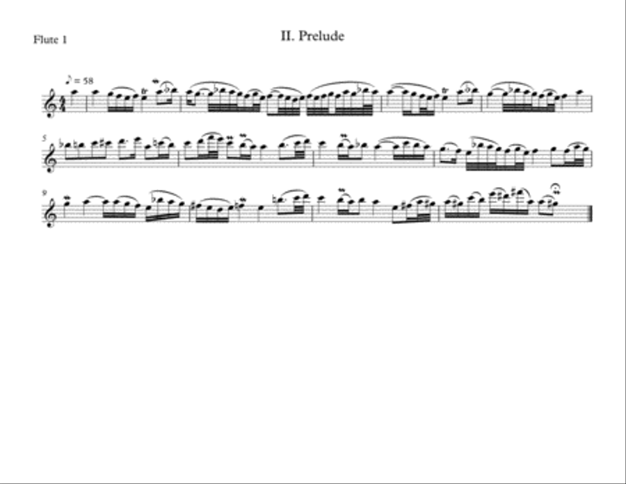 Das alte Jahr vergangen ist, II. Prelude, by J.S. Bach, arranged for Flute Choir (3 Flutes, Bass Flu