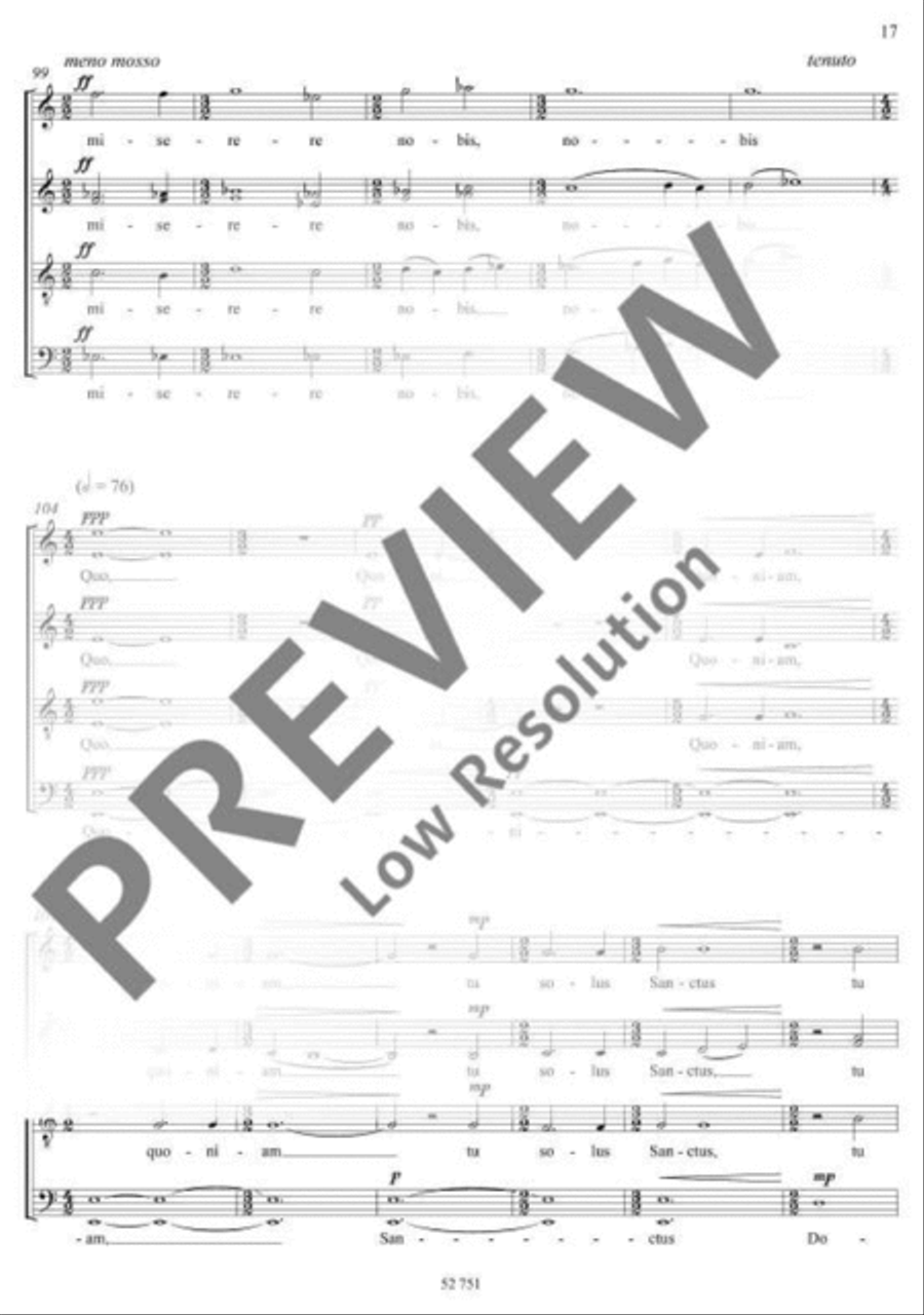 Missa Missa 4-Part scores gallery preview page 18