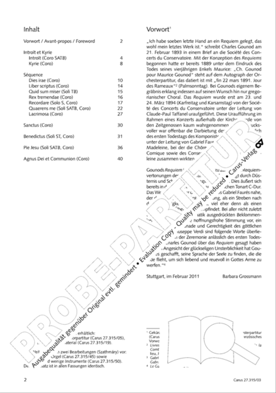 Requiem in C major 4-Part scores gallery preview page 3